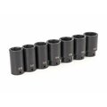 Tekton 1/2 Inch Drive Deep 6-Point Axle Nut Impact Socket Set, 7-Piece (29-38 mm) SID92003